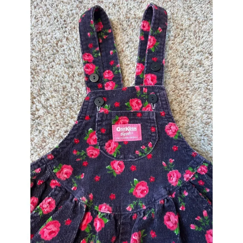 OshKosh B'gosh Girls Corduroy Overalls size 5, Vintage 90's